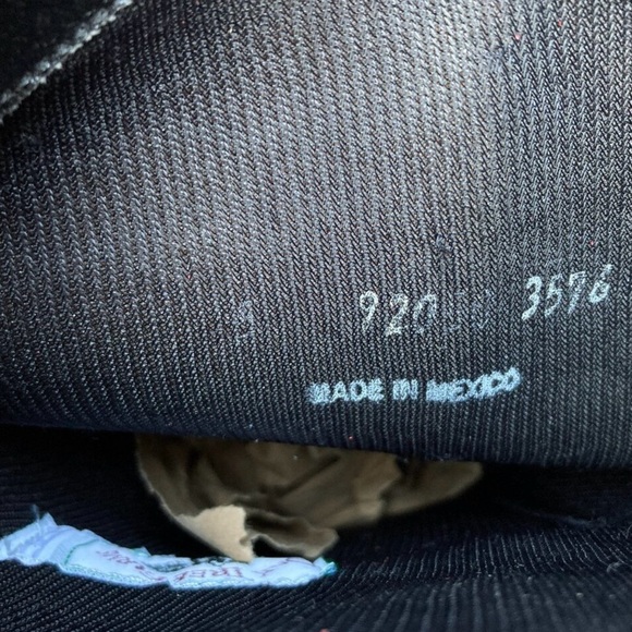 OAK TREE FARMS Red fringe western cowboy boots. Size 5. - Picture 5 of 7